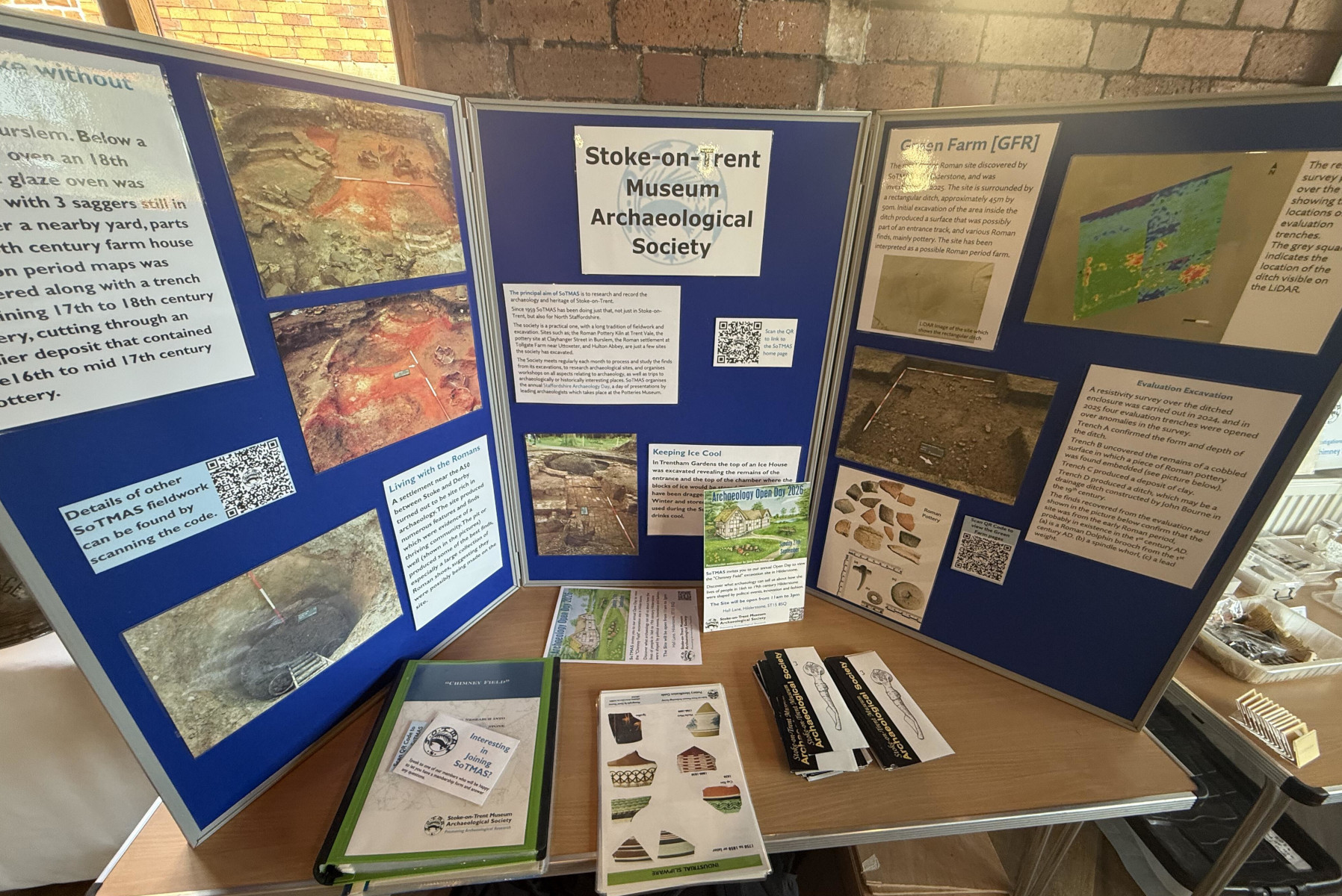 Another informatin board, this time more about SoTMASand the other investiagtion in Hilderstone that took place at Green Farm in 2025