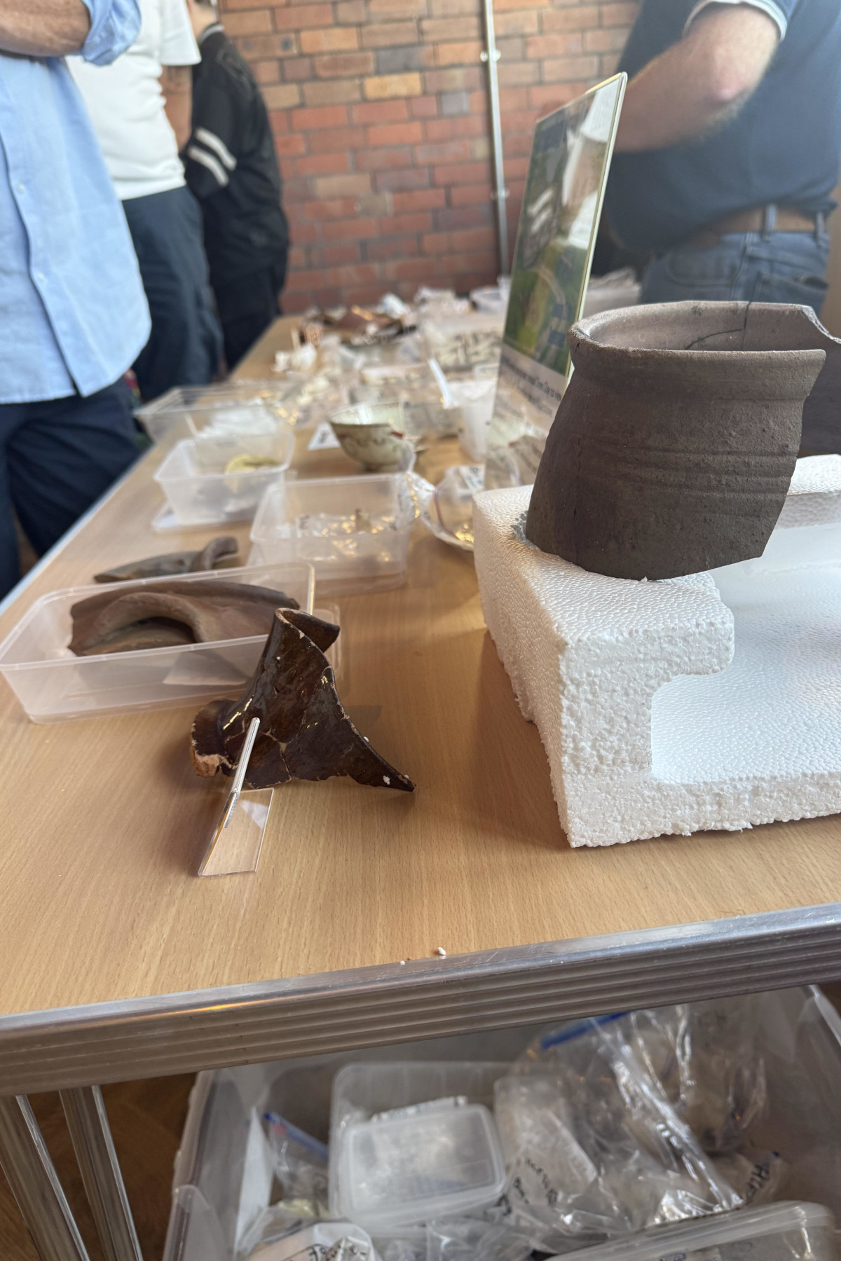 Looking along the table of 'special' finds